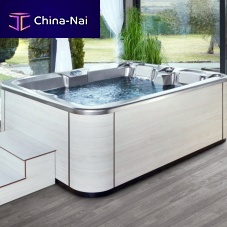 Above-ground hot tub CHALEUR TOUCHrectangular3-seatergalvanised steel