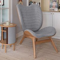 Contemporary lounge chair leathermetalupholstered