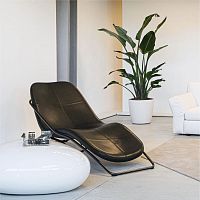 Contemporary chaise longue WIREFLOWleathermetalcommercial