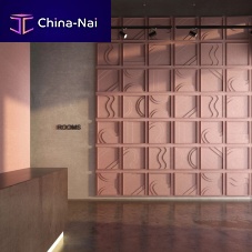 Acoustic wall panel StrataPETrectangular3D