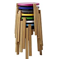 Contemporary stool HAPPYoakMDFstackable