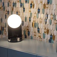 Table lamp GUAZZAmetalglassmarble