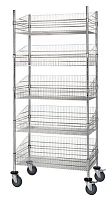 Storage cart WRC74-BSK seriesmetalwire mesh platformmultipurpose