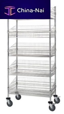Storage cart WRC74-BSK seriesmetalwire mesh platformmultipurpose