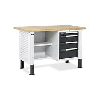 Wooden workbench Master BRassembly2-drawer3-drawer