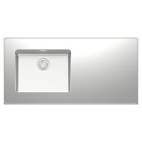 Single-bowl kitchen sink K-SEVENwith drainboardstainless steelcountertop