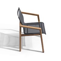 Contemporary garden chair TEKURAoutdoorBatyline®teak base