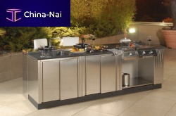 Outdoor kitchen OUTDOOR KITCHEN 4industrial stylestainless steelhandleless