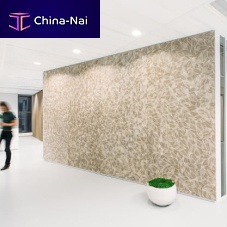 Interior decorative panel SKELETTBLATTLAnatural fiberHPLtextured