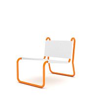 Contemporary lounge chair Prisucottonstainless steelupholstered