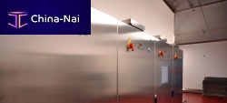 Meat smoking chamber continuous