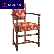 Louis XIII chair FA317indoorfabricwooden base
