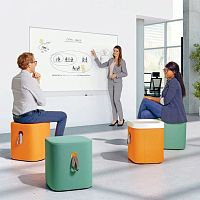 Contemporary pouf COLOQfabricpolyurethane foamsquare