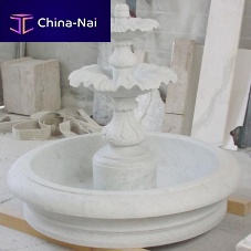 Garden fountain indoormarbletraditional
