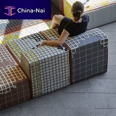 Contemporary chaise longue BANDAS woolpolyestermodular