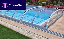 Low swimming pool enclosure NOVAslidingaluminummanual