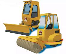 Airport runway snow plow SP Serieswith tilting bladewith brush