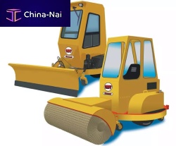 Airport runway snow plow SP Serieswith tilting bladewith brush
