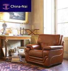 Traditional armchair TANCREDIleatherbrownliving room