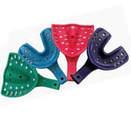 Partial denture dental impression tray BRIGHTperforateddisposable