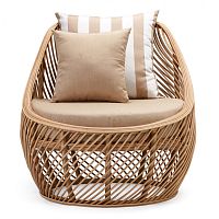 Contemporary armchair BUTTERCUP : J11CH-0003aluminumsynthetic rattangarden