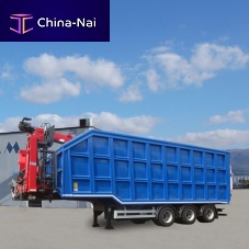 3-axle semi-trailer towedfor wastehook lift