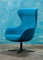 Contemporary armchair KING STARfabricwinghigh-back