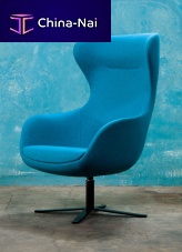 Contemporary armchair KING STARfabricwinghigh-back