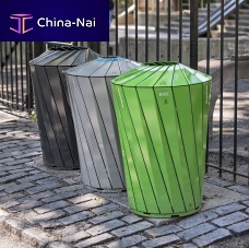 Public trash can CENTRAL PARK CONSERVANCYaluminumrecyclingcontemporary
