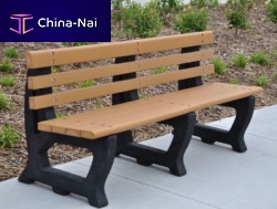 Contemporary public bench BROOKLYNzincplasticrecycled plastic