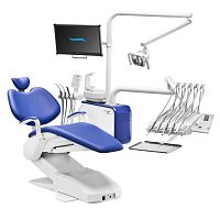 Dental unit with electric chair Model Onewith adjustable headrestcompactwith monitor