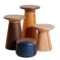 Contemporary stool MALsolid woodplywoodteak