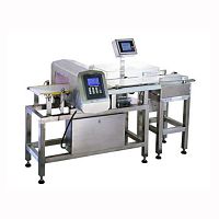 Tunnel type metal detector checkweigherwith conveyor