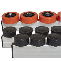 Roller conveyor belt guide Guida a Rullini