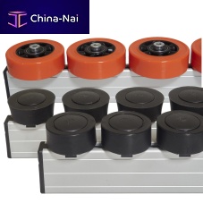 Roller conveyor belt guide Guida a Rullini