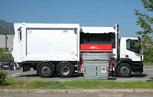 Waste recycling waste compactor CMPL7ETSBmobilehydraulicside-loading