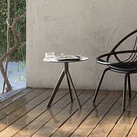 Contemporary side table CAFEHPLstainless steel baseround