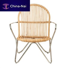 Contemporary armchair TIMORrattannickel