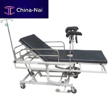 Hydraulic delivery table MF6602on casterswith footrest