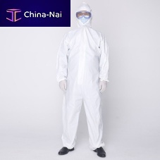 Unisex protective coveralls steriledisposablewhite