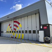 Industrial hangar door Osprey slidingfoldingfor aircraft