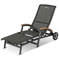 Traditional sun lounger DA VINCIteakaluminumgarden