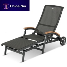 Traditional sun lounger DA VINCIteakaluminumgarden