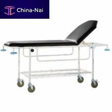 Patient transfer stretcher trolley manual2-sectionwith side rails