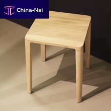 Contemporary stool KAoaksolid woodwalnut
