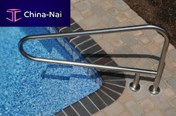 Stainless steel handrail for swimming pool
