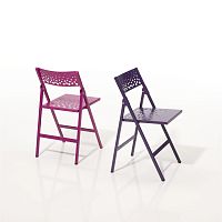 Contemporary chair MOONoutdoormetalmetal base
