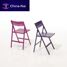 Contemporary chair MOONoutdoormetalmetal base