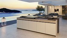 Outdoor kitchen island N2 LACQUERED Systemlargewhitegray