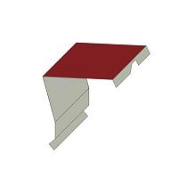 Roof ridge tile 28flatsteelwhite